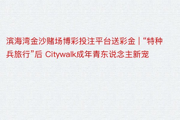 滨海湾金沙赌场博彩投注平台送彩金 | “特种兵旅行”后 Citywalk成年青东说念主新宠